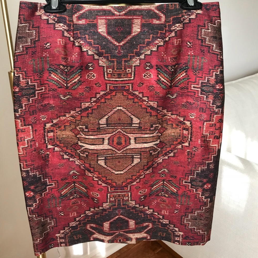 Tory Burch silk/wool straight skirt.